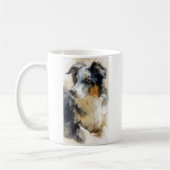 Australischer Schäferhund-Porträt Kaffeetasse (Links)