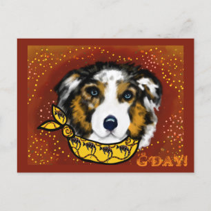 AUSTRALISCHER SCHÄFERHUND POSTKARTE