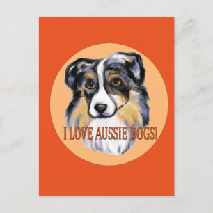 AUSTRALISCHER SCHÄFERHUND POSTKARTE