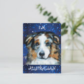 Australischer Schäferhund Postkarte (Stehend Vorderseite)