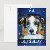 Australischer Schäferhund Postkarte (Vorne/Hinten)