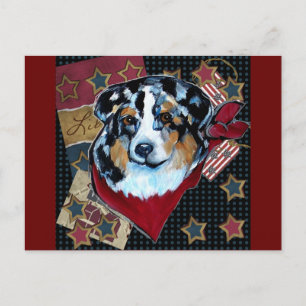 AUSTRALISCHER SCHÄFERHUND POSTKARTE