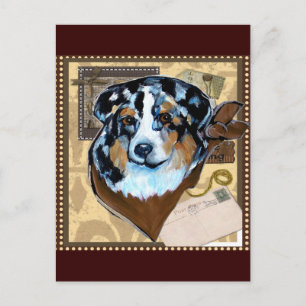 AUSTRALISCHER SCHÄFERHUND POSTKARTE