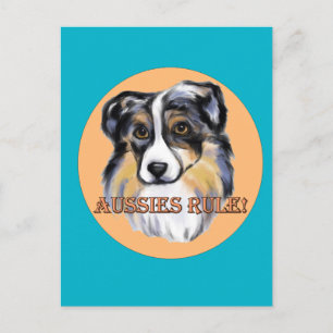 AUSTRALISCHER SCHÄFERHUND POSTKARTE