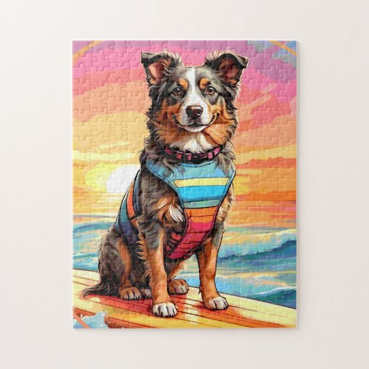 Australischer Schäferhund Puzzle (Vertikal)