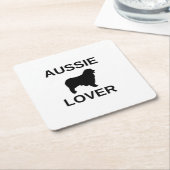 Australischer Schäferhund Rechteckiger Pappuntersetzer (angewinkelt)