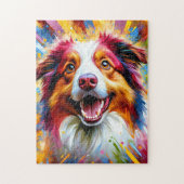 Australischer Schäferhund Red Merle Dog Acrylic Pr Puzzle (Vertikal)