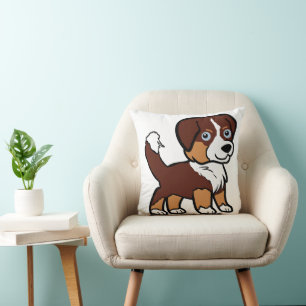 Australischer Schäferhund Red Tri Cartoon mit Schw Kissen