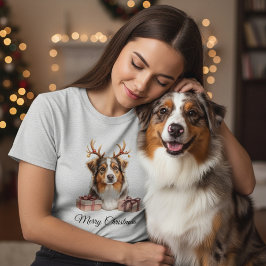 Australischer Schäferhund Renntier Schäferhund T-Shirt
