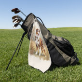 Australischer Schäferhund Rot Merle Aussie Golfhandtuch (Gras)