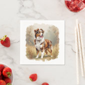 Australischer Schäferhund Rot Merle Aussie Serviette (Beispiel)