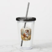 Australischer Schäferhund Roter Merle Aussie Acryltrinkbecher (Rückseite)
