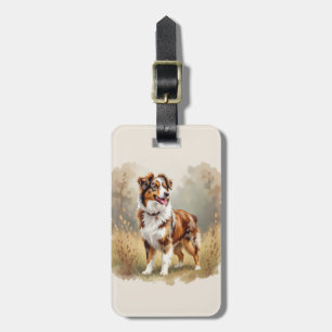 Australischer Schäferhund Roter Merle Aussie Gepäckanhänger