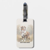 Australischer Schäferhund Roter Merle Aussie Gepäckanhänger (Rückseite vertikal)
