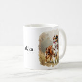 Australischer Schäferhund Roter Merle Aussie Kaffeetasse (VorderseiteRechts)