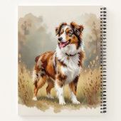 Australischer Schäferhund Roter Merle Aussie Notizblock (Rückseite)