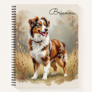 Australischer Schäferhund Roter Merle Aussie Notizblock