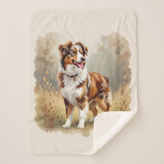 Australischer Schäferhund Roter Merle Aussie Sherpadecke (Vorderseite)