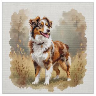 Australischer Schäferhund Roter Merle Aussie Stoff