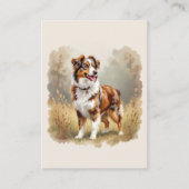 Australischer Schäferhund Roter Merle Aussie Visitenkarte (Vorderseite)
