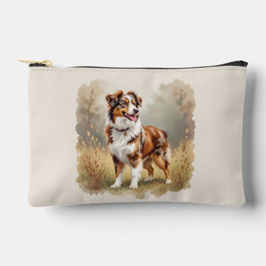 Australischer Schäferhund Roter Merle Aussie Zubehörtasche (Vorderseite)
