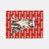 Australischer Schäferhund Santa Dog mit Namen Fleecedecke (Vorderseite (Horizontal))