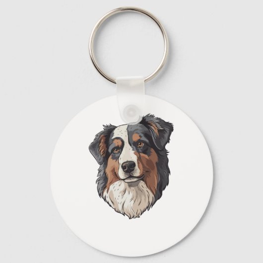 Australischer Schäferhund Schlüsselanhänger (Vorderseite)