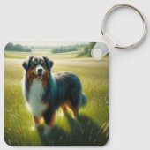 Australischer Schäferhund Schlüsselanhänger (Rückseite)