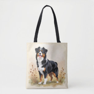 Australischer Schäferhund Schwarz Tricolor Aussie  Tasche