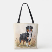 Australischer Schäferhund Schwarz Tricolor Aussie Tasche (Rückseite)