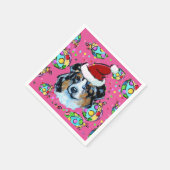 AUSTRALISCHER SCHÄFERHUND SERVIETTE (Ecke)