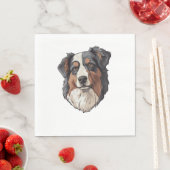 Australischer Schäferhund Serviette (Beispiel)