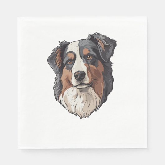 Australischer Schäferhund Serviette (Vorderseite)