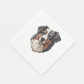 Australischer Schäferhund Serviette (Ecke)