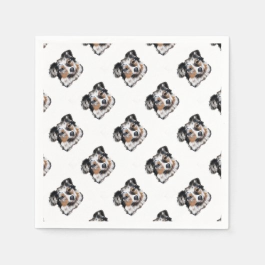 Australischer Schäferhund Serviette (Vorderseite)