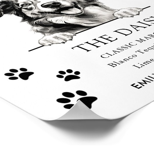 Australischer Schäferhund - Signature Drink Sign Poster (Ecke)