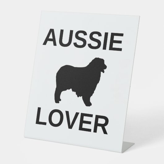 Australischer Schäferhund Sockelschild (Vorderseite)