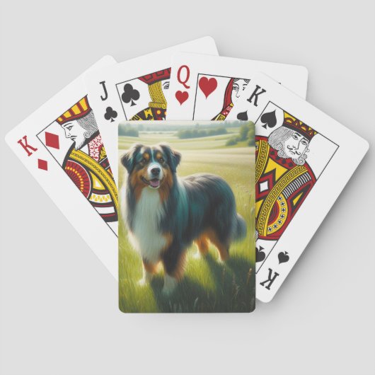 Australischer Schäferhund Spielkarten (Rückseite)