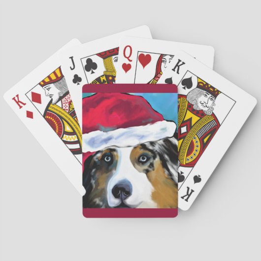 Australischer Schäferhund Spielkarten (Rückseite)