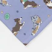 Australischer Schäferhund spielt Spaß Fleece Blank (Ecke)