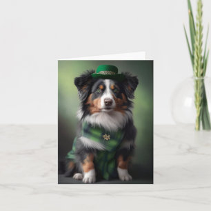 Australischer Schäferhund St. Patrick Karte