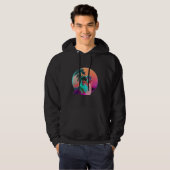 Australischer Schäferhund Synthwave 80er Retrowave Hoodie (Vorne ganz)