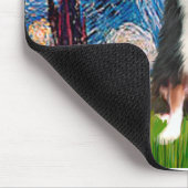 Australischer Schäferhund (Tri2) - Sternennacht Mousepad (Ecke)