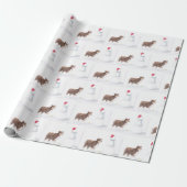 Australischer Schäferhund und Snowman Dog Art Wrap Geschenkpapier (Ungerollt)