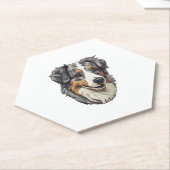 Australischer Schäferhund Untersetzer (angewinkelt)