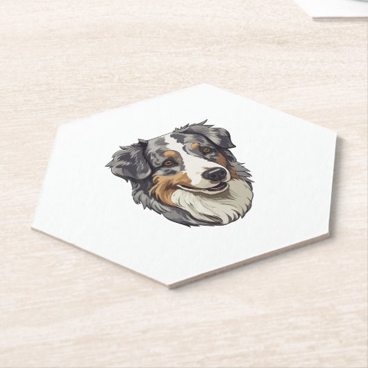 Australischer Schäferhund Untersetzer (angewinkelt)