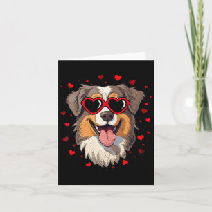 Australischer Schäferhund Valentinsherz Süßer Hund Karte