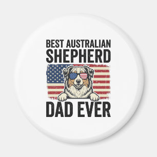 Australischer Schäferhund-Vater Patriotisch Vintag Magnet