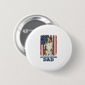 Australischer Schäferhund Vater Patriotisches Vint Button (Vorne & Hinten)