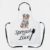 Australischer Schäferhund verbreitete die Liebe Schürze (Vorderseite)
